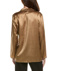 Lafayette 148 New York Split Collar Popover Blouse