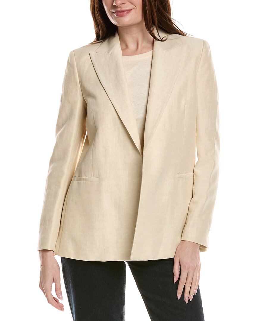Lafayette 148 New York Peak Lapel Linen-Blend Blazer