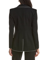 Lafayette 148 New York Peak Lapel Contrast Blazer
