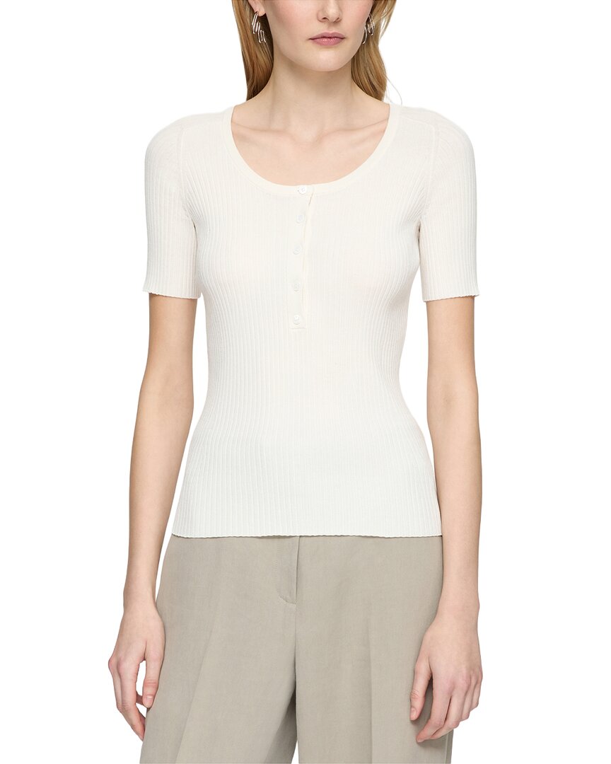 Lafayette 148 New York Ribbed Button Sweater
