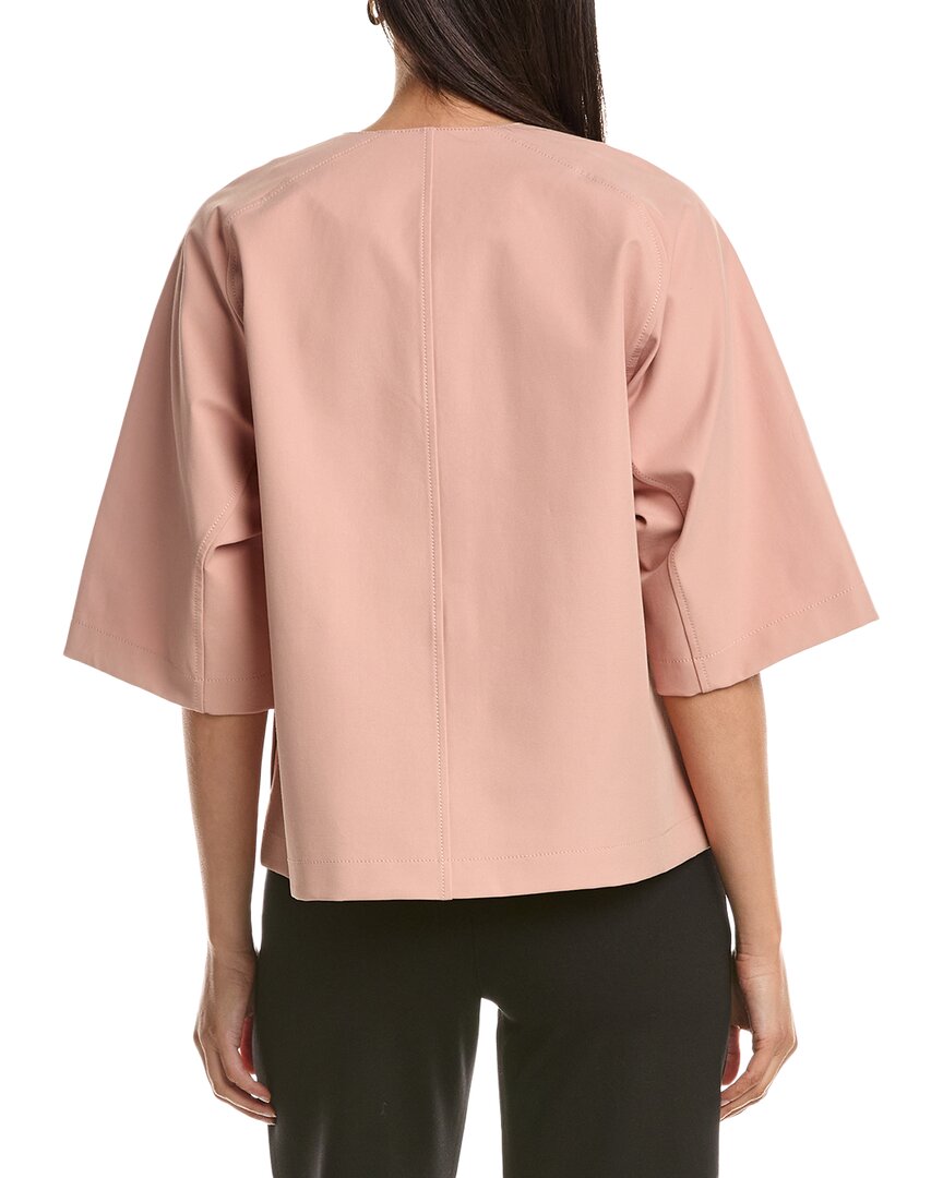 Lafayette 148 New York Three-Quarter Sleeve Collar Shirt