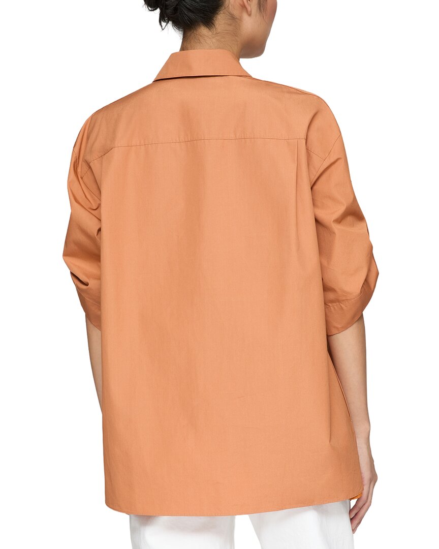 Lafayette 148 New York Tab Sleeve Popover Shirt