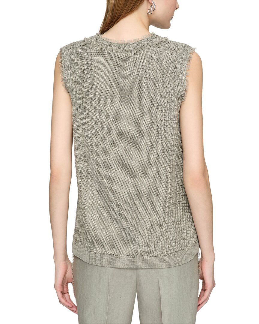 Lafayette 148 New York Petite Textured Stitch Top