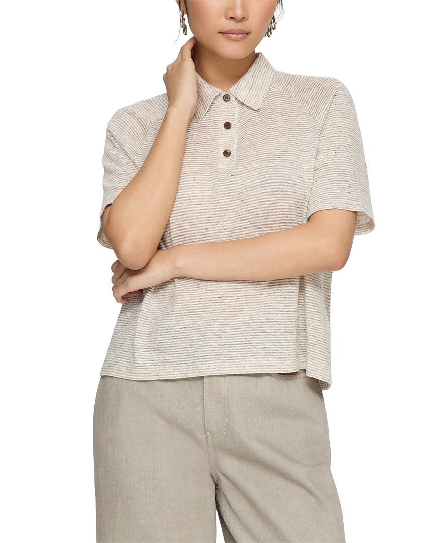 Lafayette 148 New York Raglan Sleeve Polo Shirt