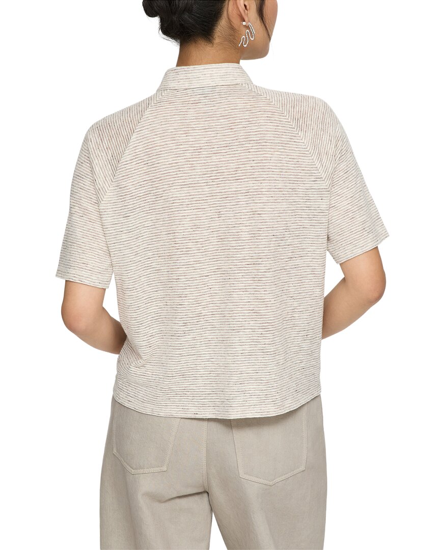 Lafayette 148 New York Raglan Sleeve Polo Shirt