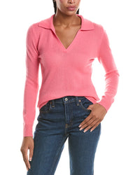 N.PEAL N.Peal Gauzy Collared 100% Cashmere Sweater