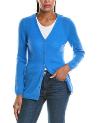 N.PEAL N.Peal Gauzy V-Neck 100% Cashmere Cardigan