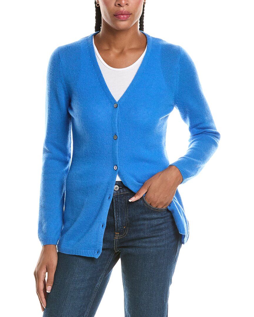 N.PEAL N.Peal Gauzy V-Neck 100% Cashmere Cardigan