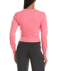 N.PEAL N.Peal Crop V-Neck 100% Cashmere Sweater