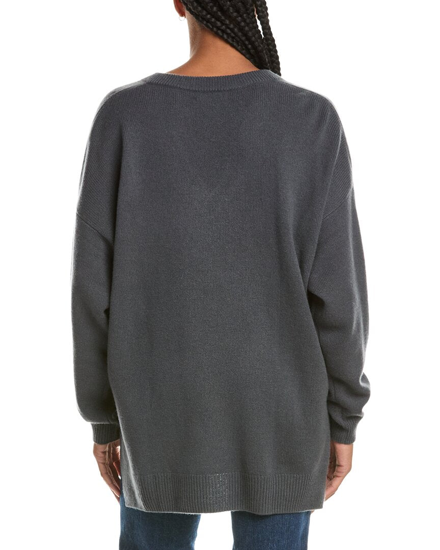 N.PEAL N.Peal Oversized V-Neck 100% Cashmere Sweater