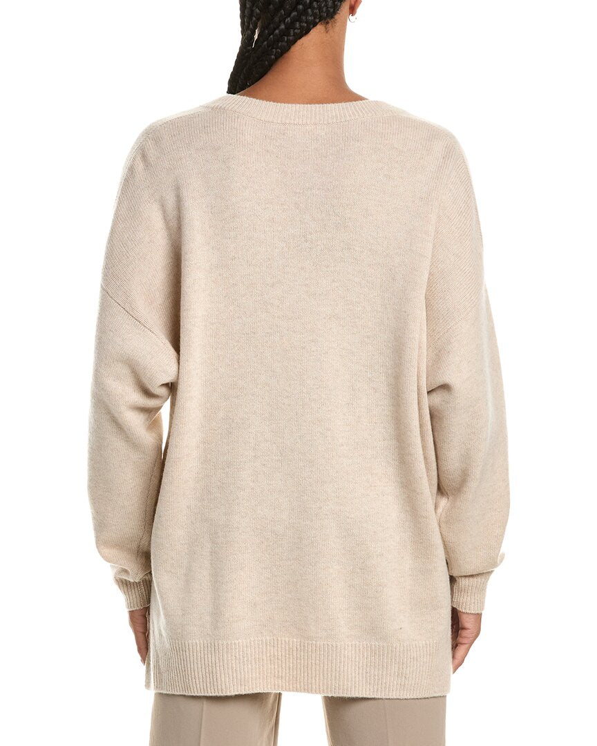 N.PEAL N.Peal Oversized V-Neck 100% Cashmere Sweater