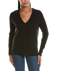 N.PEAL N.Peal Relaxed V-Neck 100% Cashmere Sweater