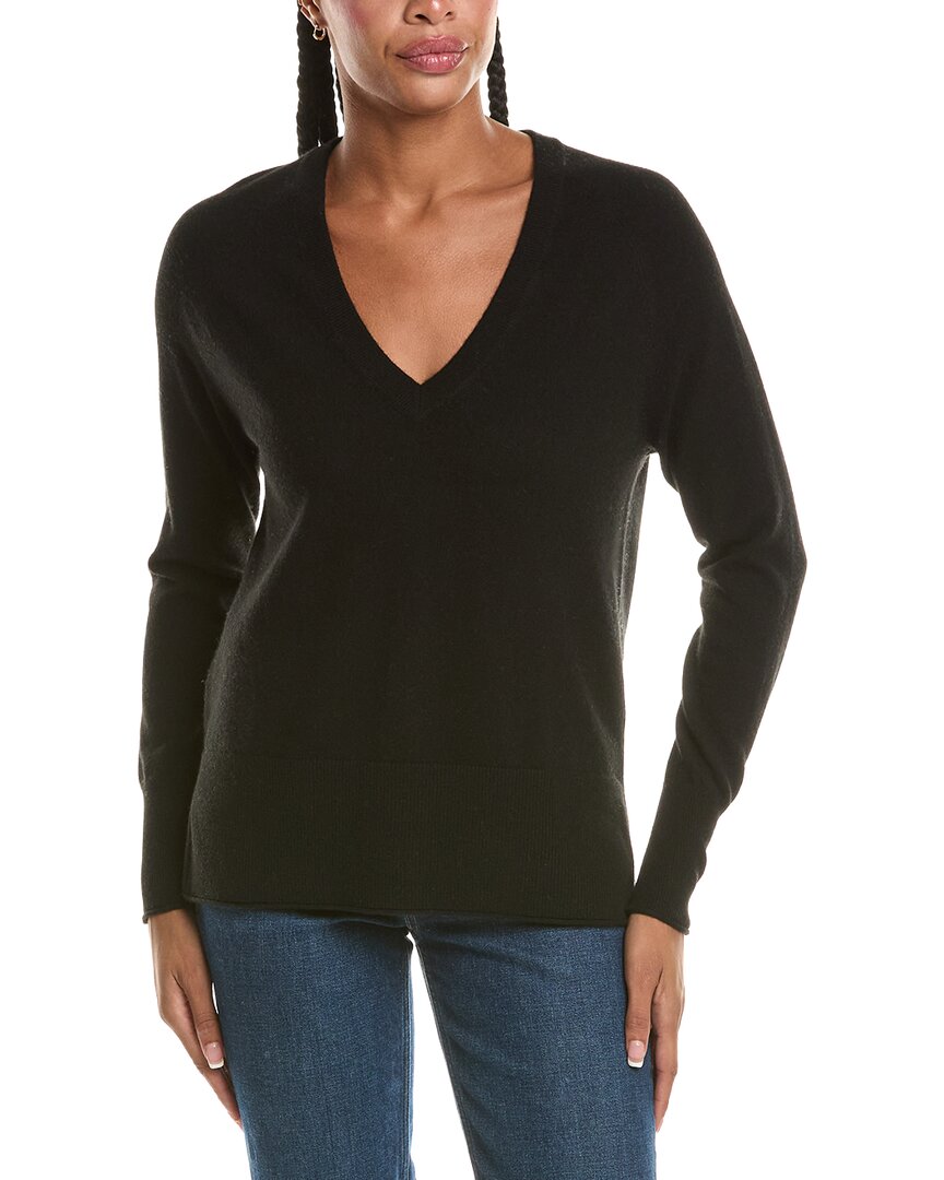 N.PEAL N.Peal Relaxed V-Neck 100% Cashmere Sweater