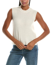 N.Peal Rib Round Neck 100% Cashmere Tank