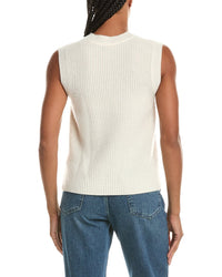 N.Peal Rib Round Neck 100% Cashmere Tank