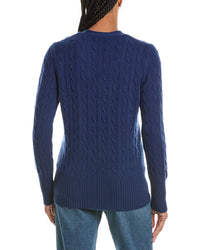 N.PEAL N.Peal Clara Cable V-Neck 100% Cashmere Cardigan