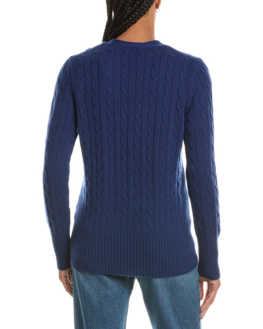 N.PEAL N.Peal Clara Cable V-Neck 100% Cashmere Cardigan