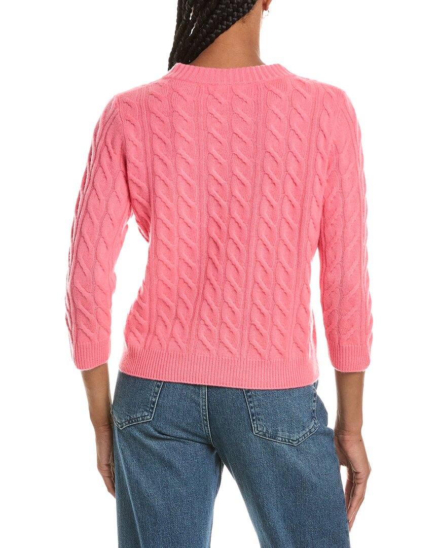N.PEAL N.Peal Emilia Cable Round Neck 100% Cashmere Sweater