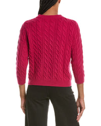 N.PEAL N.Peal Emilia Cable Round Neck 100% Cashmere Sweater