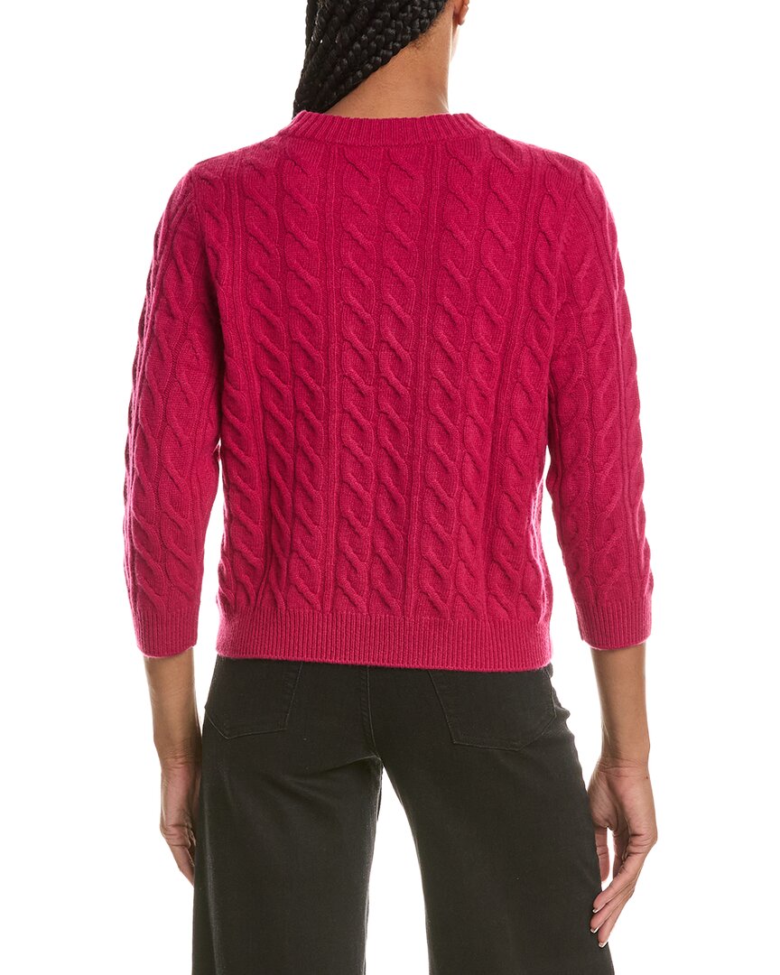 N.PEAL N.Peal Emilia Cable Round Neck 100% Cashmere Sweater