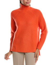 N.Peal High Neck Ribbed 100% Cashmere Sweater