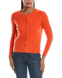 N.Peal Myla Cable 100% Cashmere Cardigan