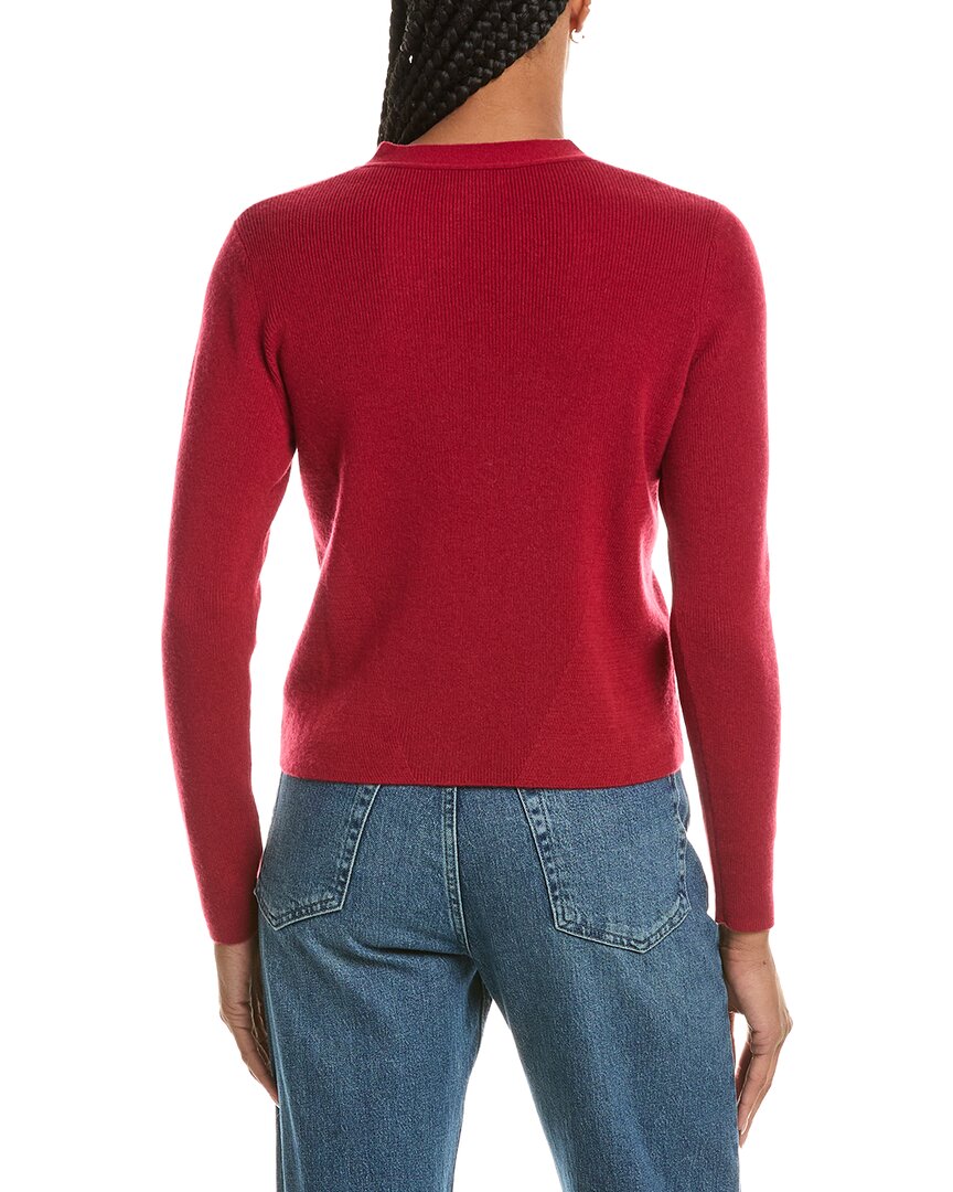 N.PEAL N.Peal Rib V-Neck 100% Cashmere Cardigan