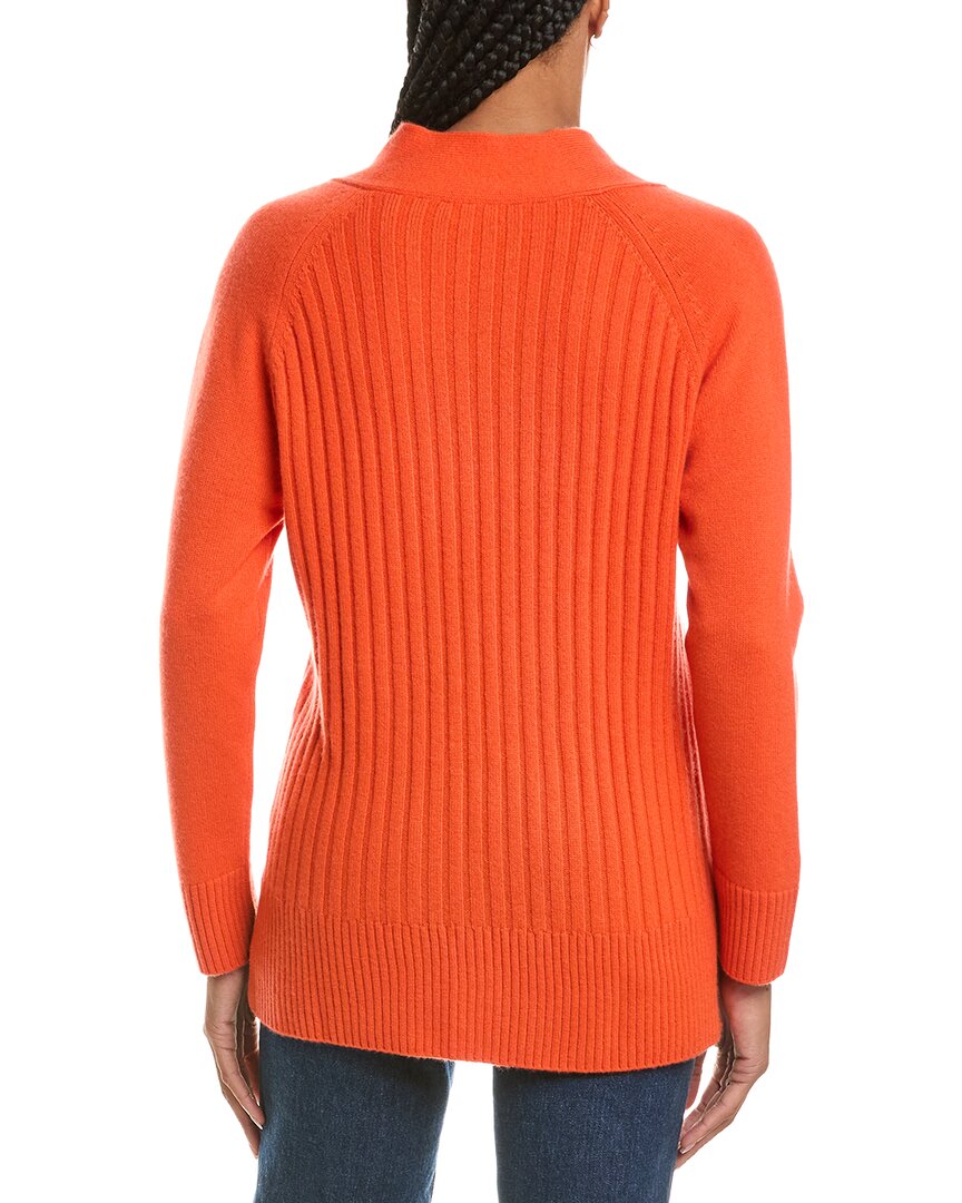 N.PEAL N.Peal V-Neck Wide Rib 100% Cashmere Sweater