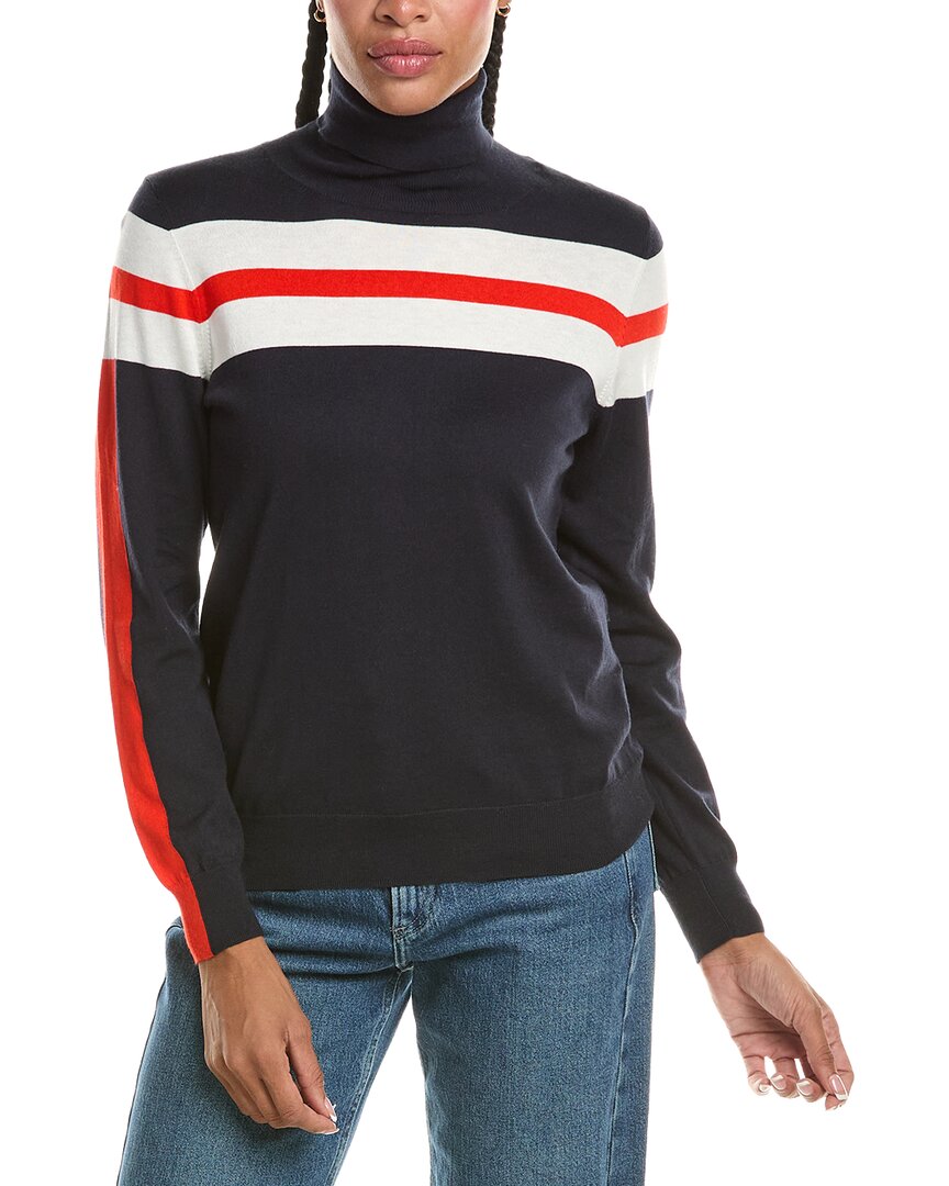 N.PEAL N.Peal Stripe Roll Neck Cashmere-Blend Sweater
