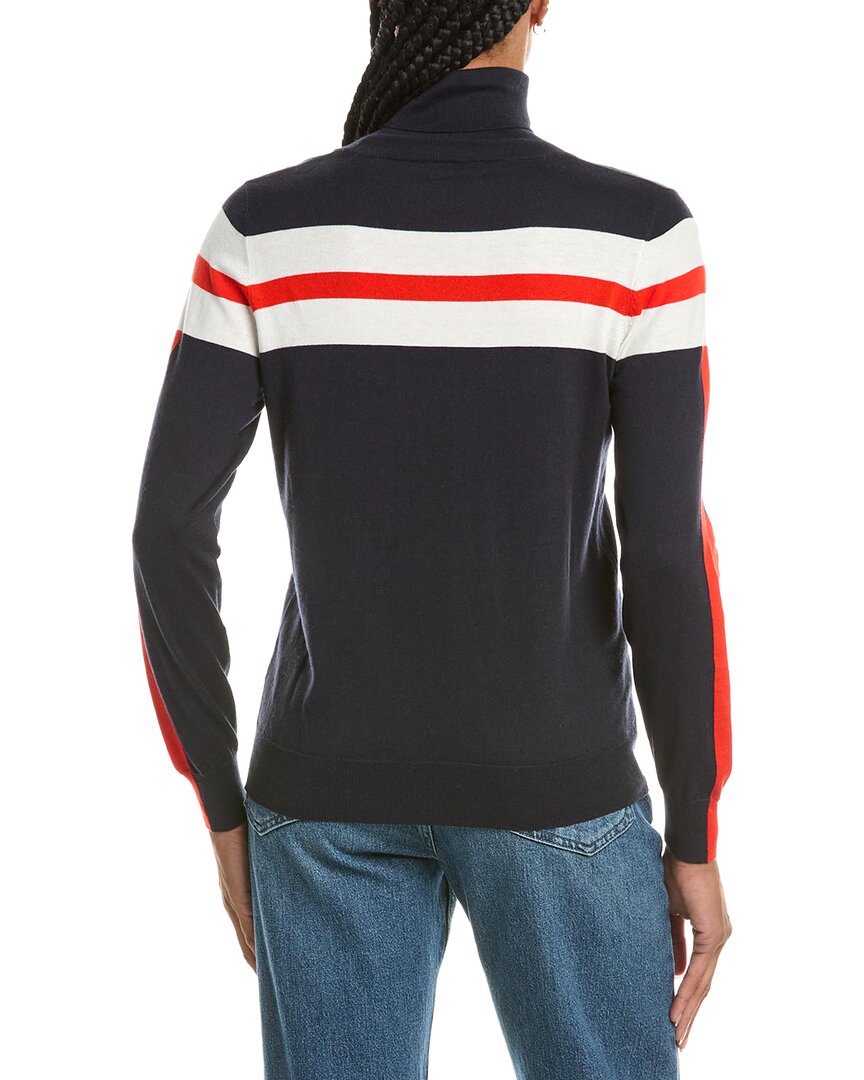 N.PEAL N.Peal Stripe Roll Neck Cashmere-Blend Sweater