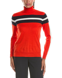 N.PEAL N.Peal Stripe Roll Neck Cashmere-Blend Sweater
