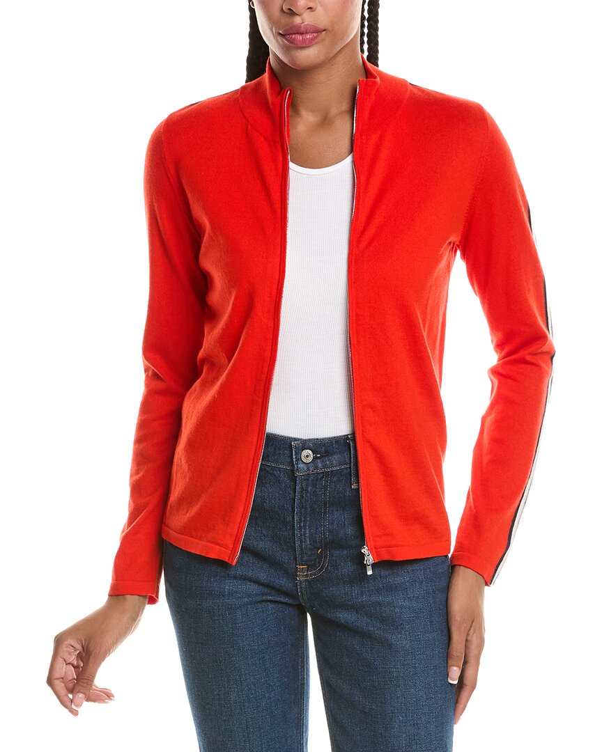 N.PEAL N.Peal Stripe1/2-Zip Cashmere-Blend Pullover