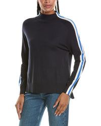 N.Peal Stripe Sleeve Cashmere-Blend Sweater