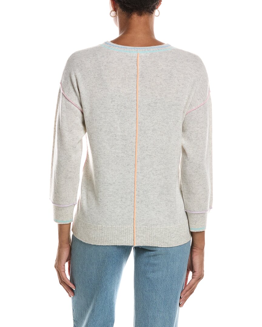 InCashmere Incashmere 3/4-Sleeve Cashmere Pullover