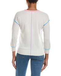 InCashmere Incashmere 3/4-Sleeve Cashmere Pullover