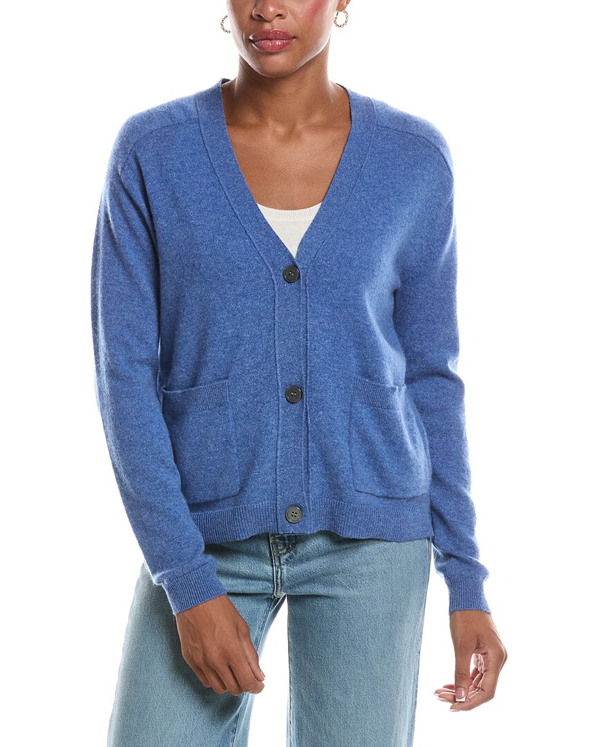 InCashmere Incashmere Button Front Patch Pocket Cashmere Cardigan