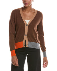 InCashmere Incashmere Colorblock Cashmere Cardigan