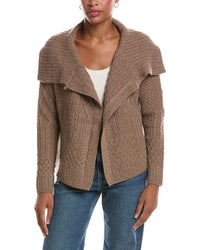 InCashmere Incashmere Textured Wool & Cashmere-Blend Wrap Sweater