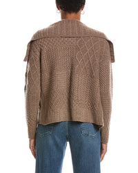 InCashmere Incashmere Textured Wool & Cashmere-Blend Wrap Sweater