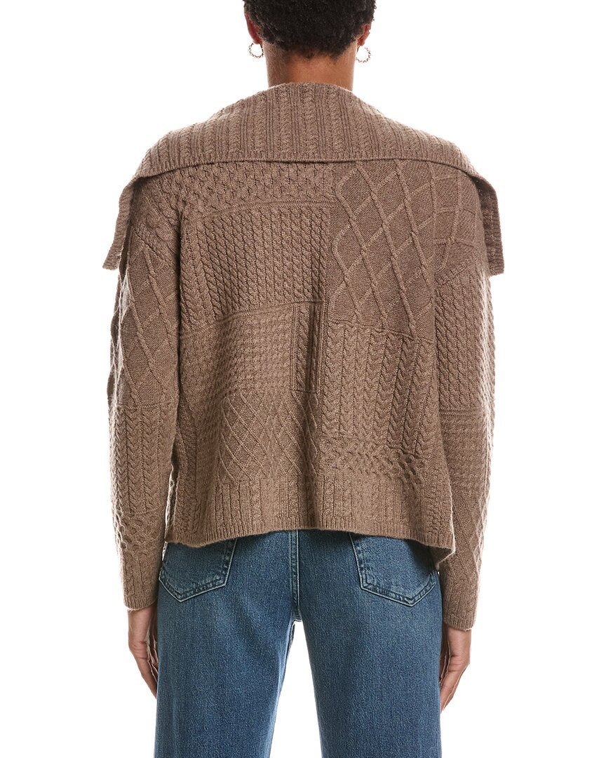 InCashmere Incashmere Textured Wool & Cashmere-Blend Wrap Sweater
