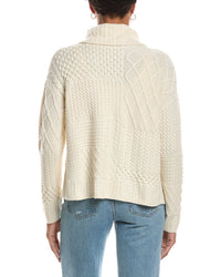 InCashmere Incashmere Textured Wool & Cashmere-Blend Wrap Sweater