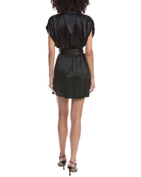 Ramy Brook Nava Belted Silk-Blend Shirtdress