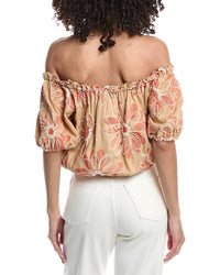 Ramy Brook Lana Linen-Blend Top