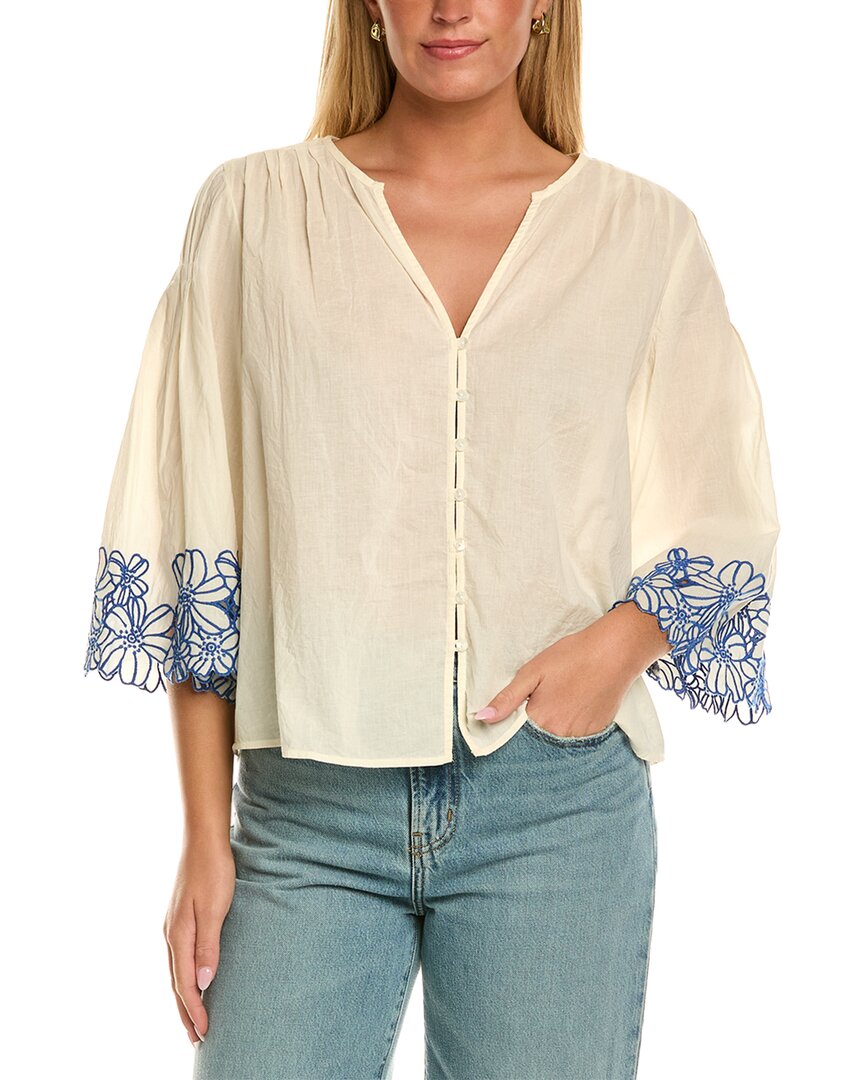 Velvet By Graham & Spencer Blake Short Sleeve Woven Top