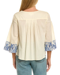 Velvet By Graham & Spencer Blake Short Sleeve Woven Top