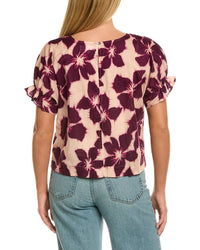 Velvet By Graham & Spencer Delilah Short Sleeve Woven Top