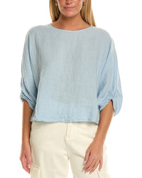 Velvet By Graham & Spencer Cass Woven Linen Top