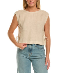 Velvet By Graham & Spencer Tavia Sleeveless Woven Linen Top