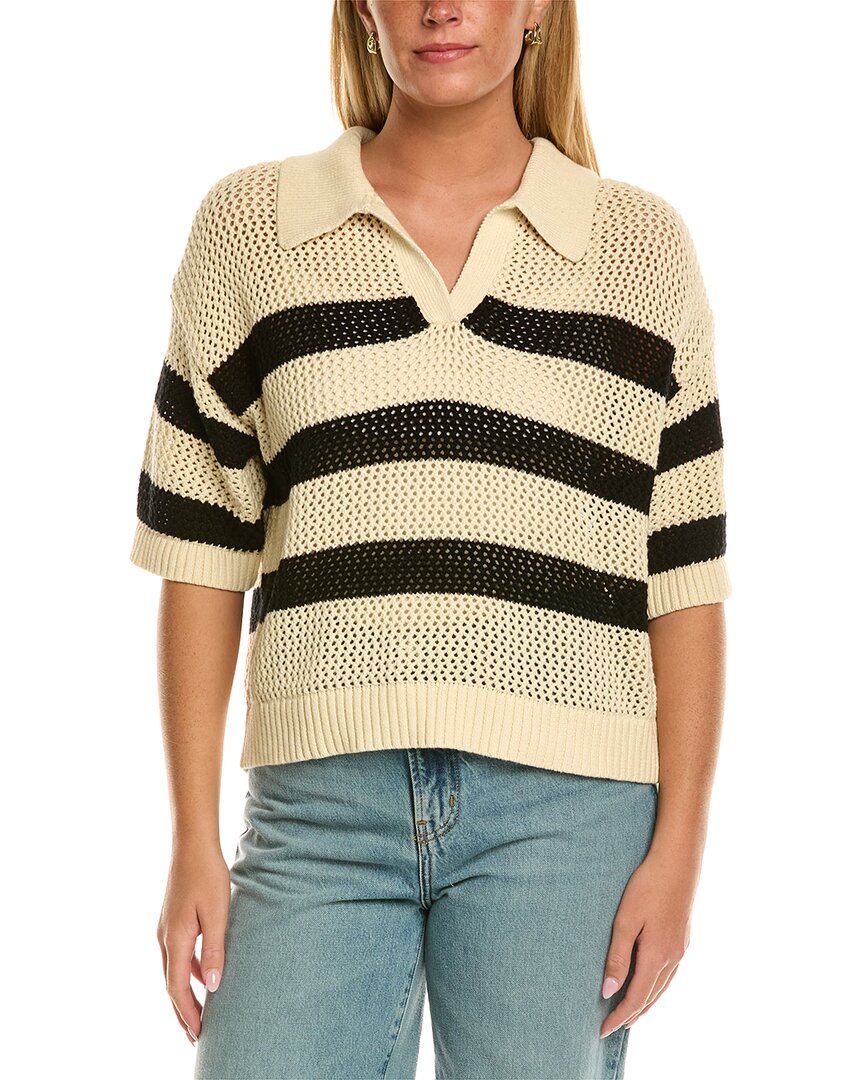 Velvet By Graham & Spencer York Cashmere-Blend Polo Sweater