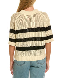 Velvet By Graham & Spencer York Cashmere-Blend Polo Sweater